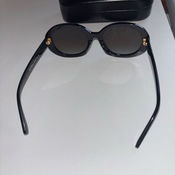 Coach oval Sunglasses Black Olive Gradient with case - Picture 12 of 15